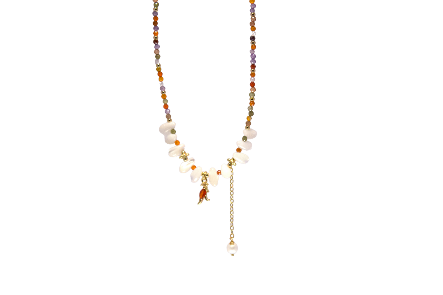 Yingyu – Multicolor Zircon & Pearl Necklace