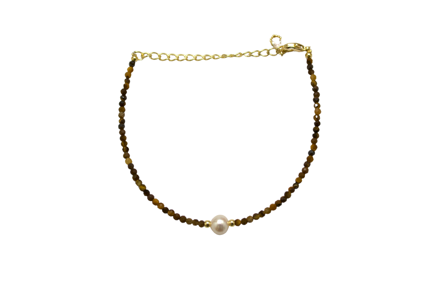 Jingyu – Tiger’s Eye & Freshwater Pearl Bracelet