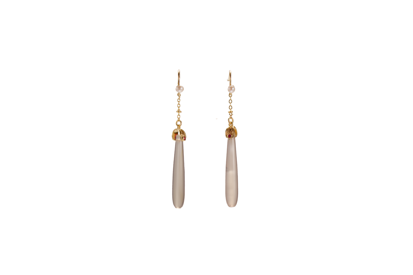 "Wuyu" Agate Drop Earrings