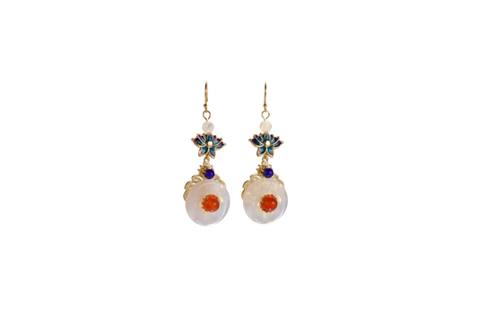 Lotus Grace · Agate Earrings