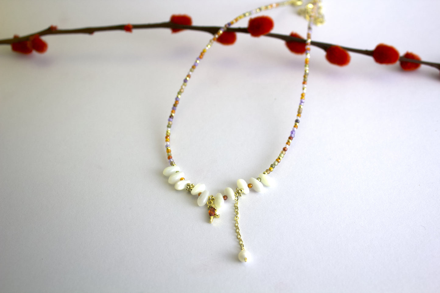 Yingyu – Multicolor Zircon & Pearl Necklace