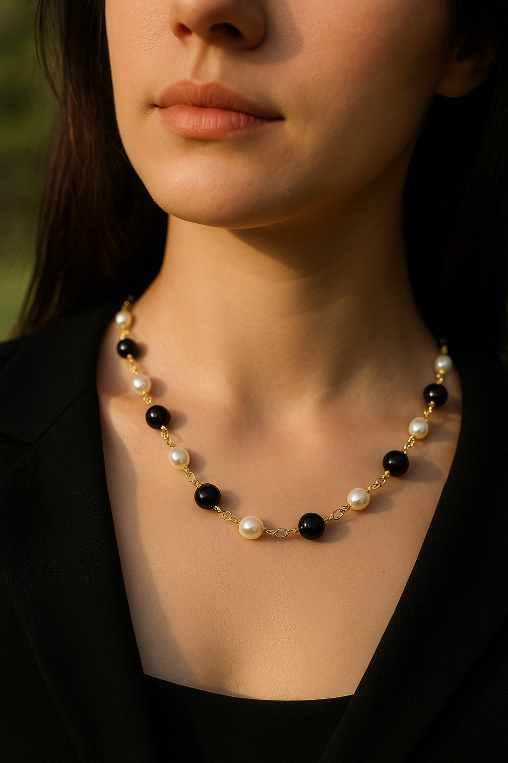 “Yuandie” – Butterfly Pendant Necklace with Pearl & Abalone