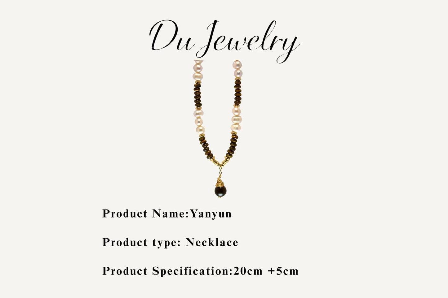 Yanyu – Tiger Eye, Pearl & Shells Necklace