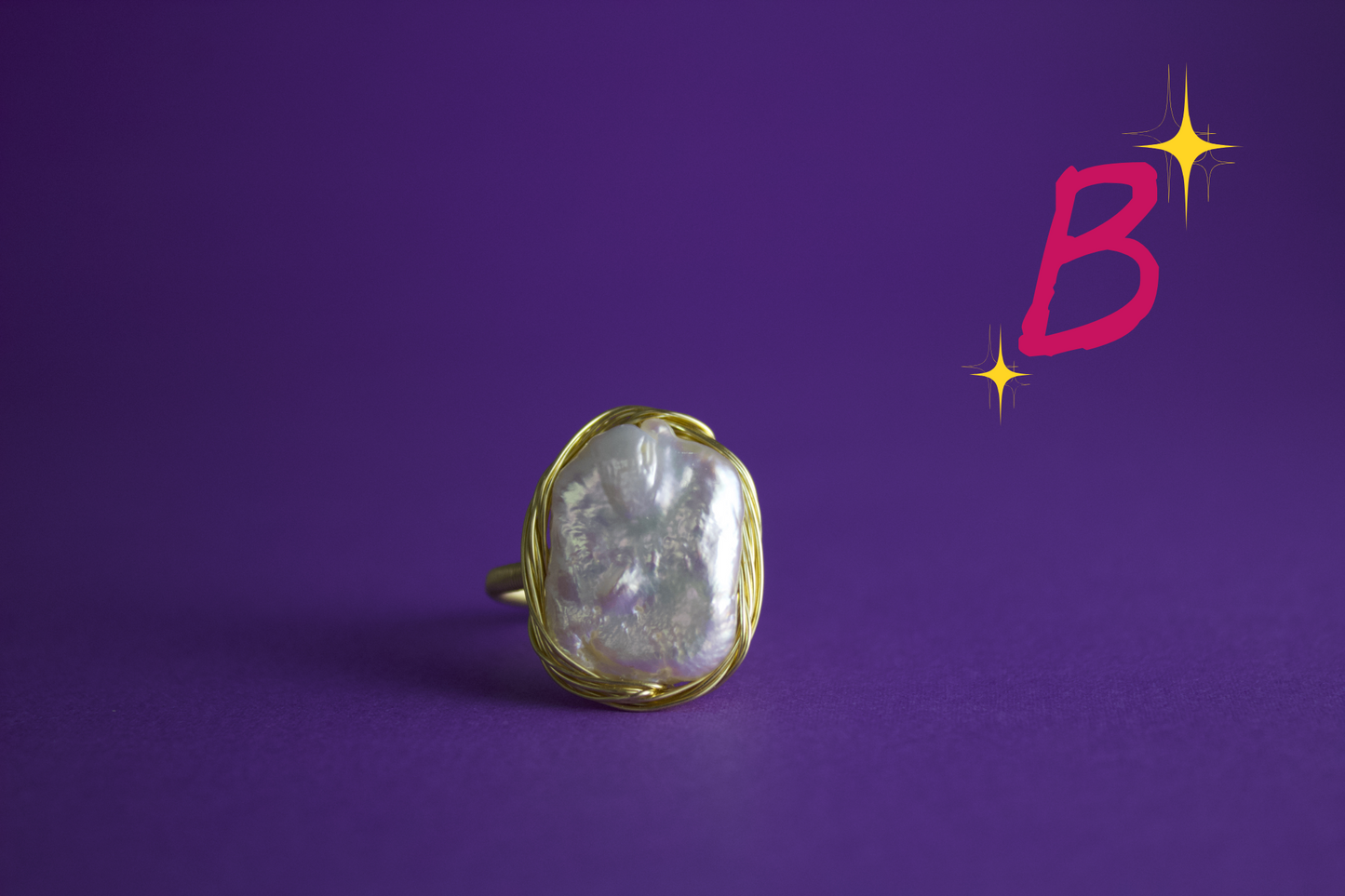 N. N. 0 Series - "Baroque Embrace" Pearl Ring