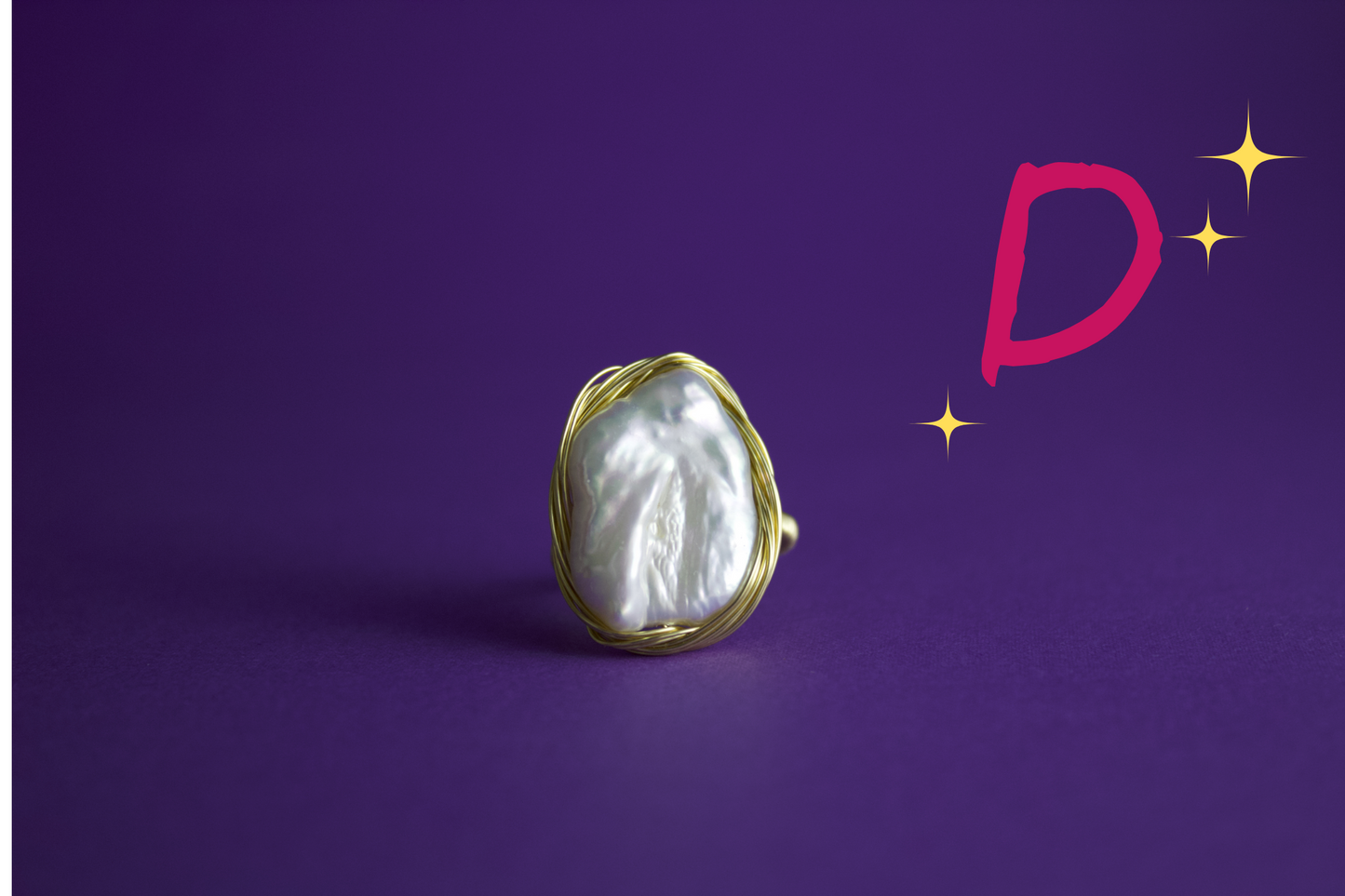 N. N. 0 Series - "Baroque Embrace" Pearl Ring