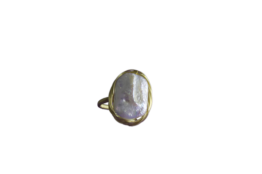 N. N. 0 Series - "Baroque Embrace" Pearl Ring