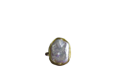 N. N. 0 Series - "Baroque Embrace" Pearl Ring