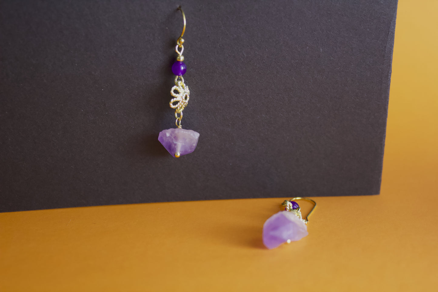 Mystic Amethyst – Raw Amethyst Earrings