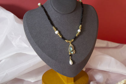 “Yuandie” – Butterfly Pendant Necklace with Pearl & Abalone