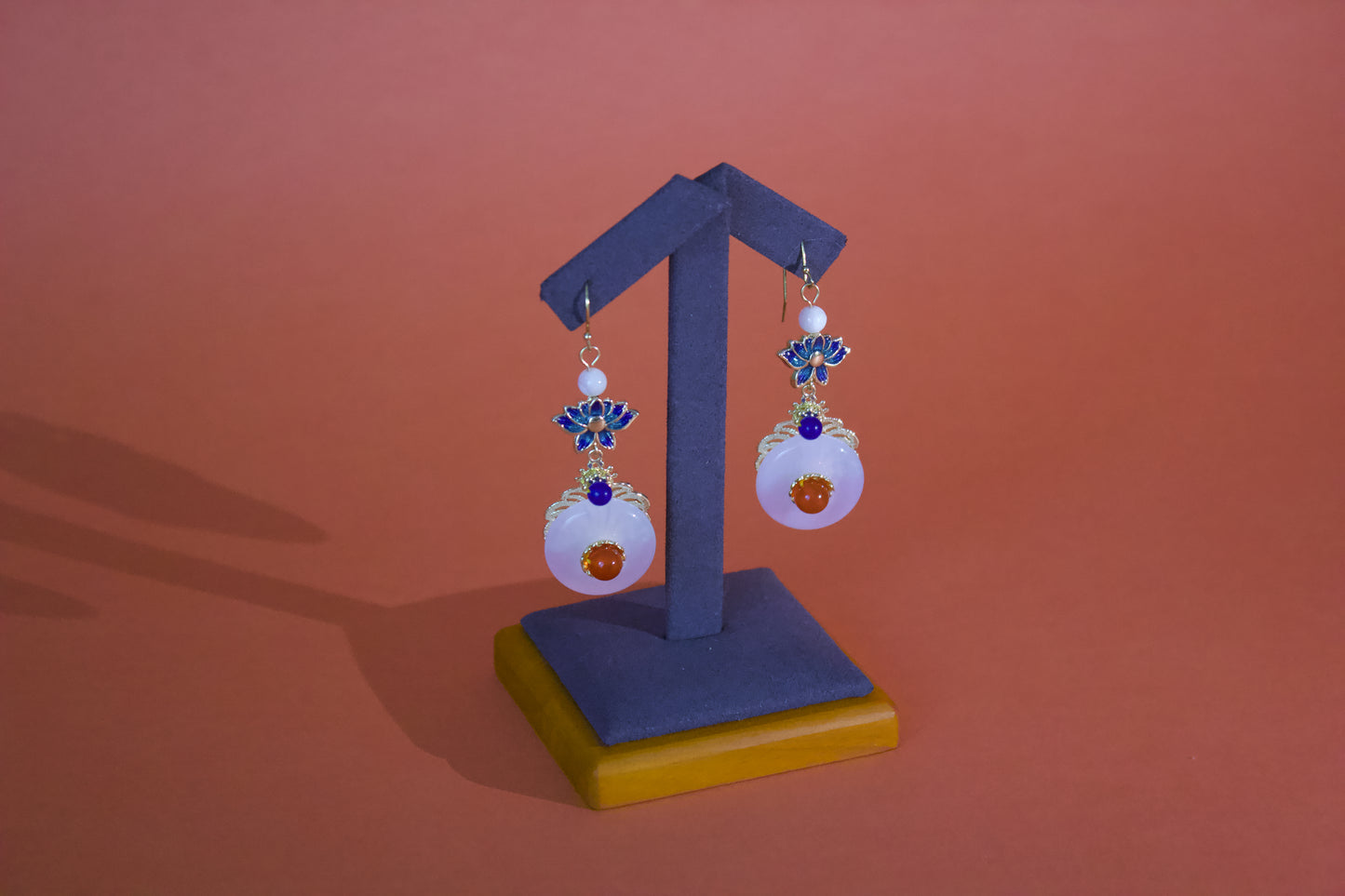 Lotus Grace · Agate Earrings
