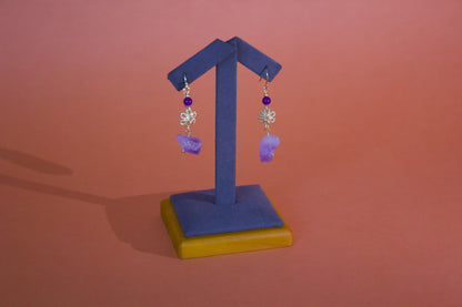 Mystic Amethyst – Raw Amethyst Earrings