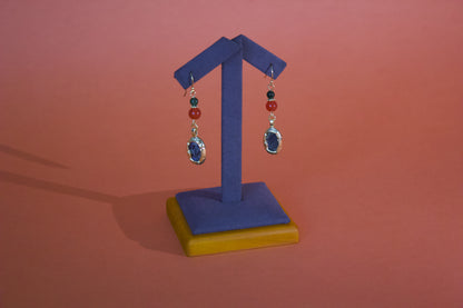 Ocean Glow – Abalone Shell & Chalcedony Earrings