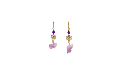 Mystic Amethyst – Raw Amethyst Earrings