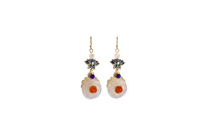 Lotus Grace · Agate Earrings