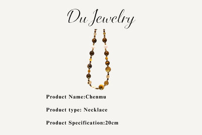 Chenmu – Tiger Eye & Pearl Rhythm Necklace