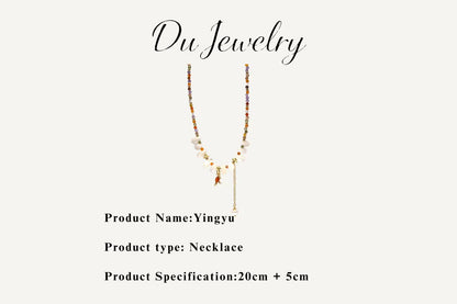 Yingyu – Multicolor Zircon & Pearl Necklace